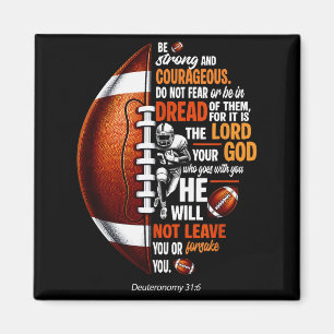 Aimant Football chrétien Deutéronome 31 6 Bible Chrétienn