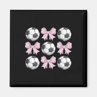 Aimant Football Coquette Arc Graphique de Football Mignon