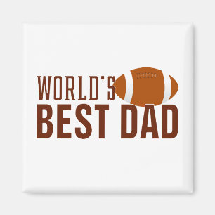 Aimant Football de la meilleure typographie de papa du mo
