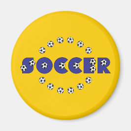 Aimant Football en bleu