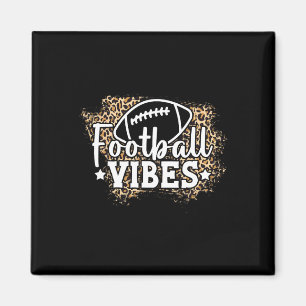 Aimant Football Football Féminin Vibes Motif Léopard Foo