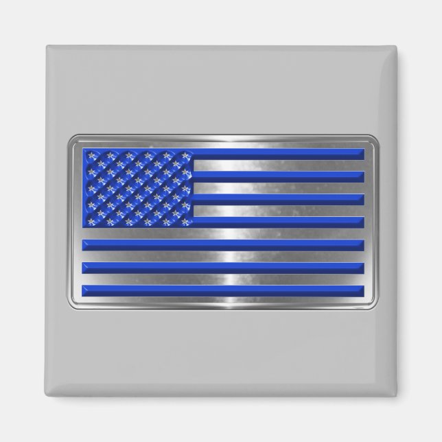 Aimant Forces armées et police USA Flag Hommage (Devant)
