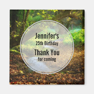 Aimant Forest Creek Belle nature Photo Anniversaire