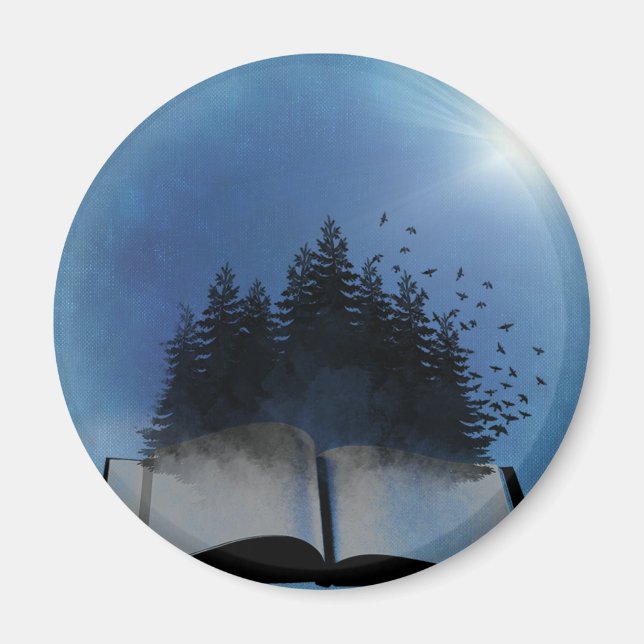 Aimant Forêt du livre ouvert (Devant)