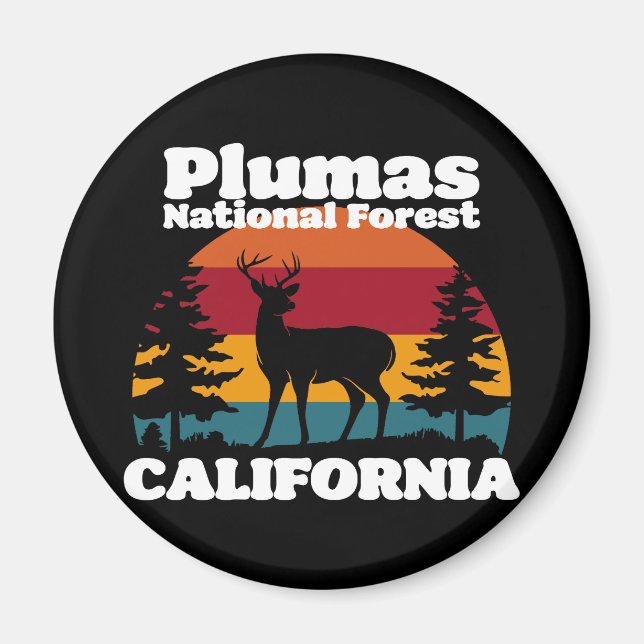 Aimant Forêt nationale de Plumas Californie (Devant)