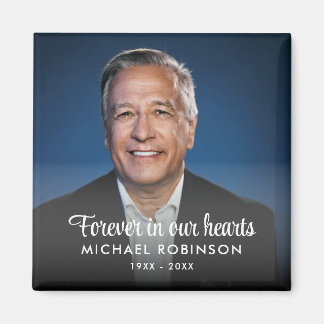 Aimant Forever in Our Hearts Photo Funeral Memorial