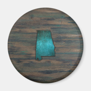 Aimant Forme d'état Alabama Turquoise