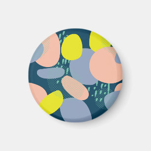 Aimant Formes géométriques : style coloré Memphis