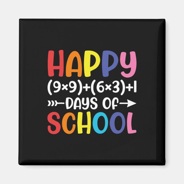 Aimant Formule 100 Jours De L'École Fun Math Enseignant 1 (Devant)