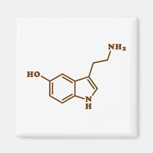 Aimant Formule chimique moléculaire de sérotonine