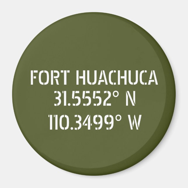 Aimant Fort Huachuca Latitude Longitude (Devant)