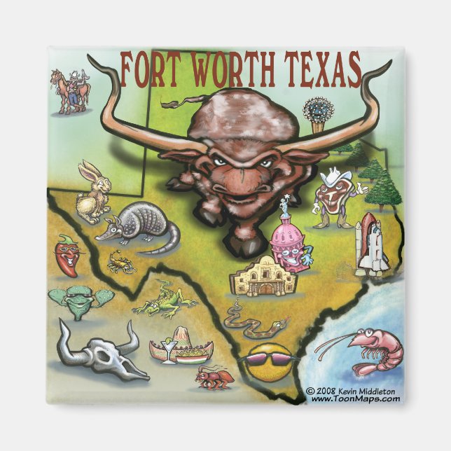 Aimant Fort Worth TX (Devant)