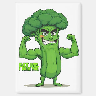 Aimant Forte Légume Club-Flexing Broccoli Drôle Cartoon