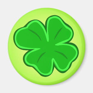 Aimant Four Leaf Clover Irlandais Green Lucky Shamrock