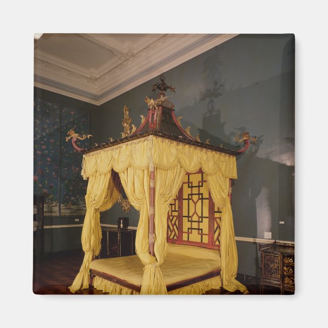 Aimant Four Poster Bed, style chinois, années 1750 (Devant)