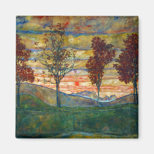 Aimant Four Trees (Landscape Art) (by Egon Schiele)