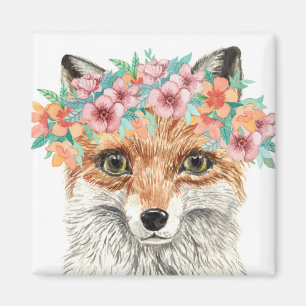 Aimant Fox floral