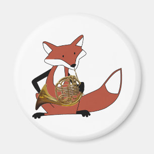 Aimant Fox jouant le cor de harmonie