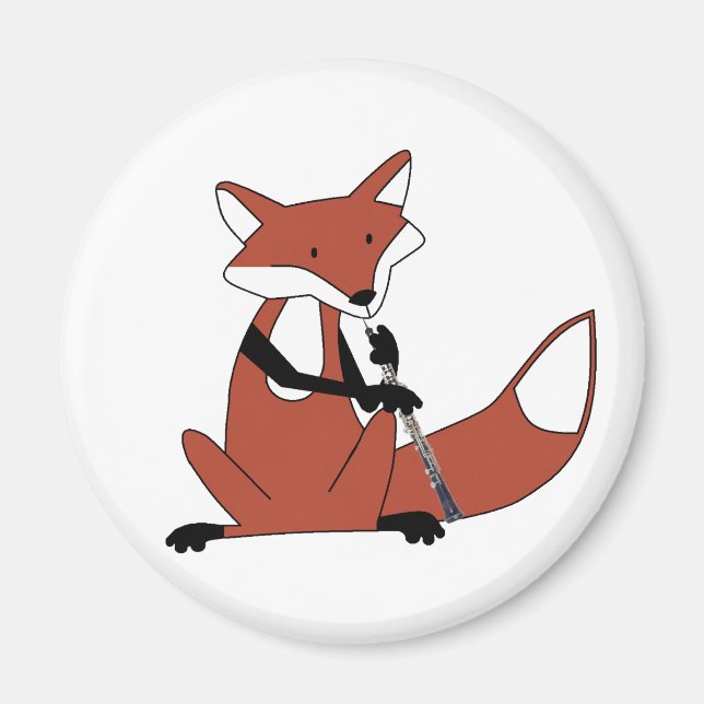 Aimant Fox Jouer l'Oboe (Devant)