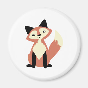 Aimant Fox mignon de Tête-inclinaison