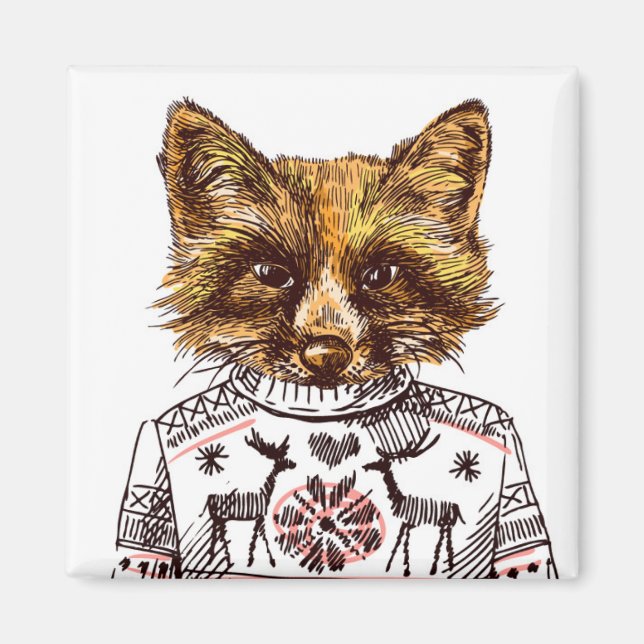 Aimant Foxy habillé Fox (Devant)