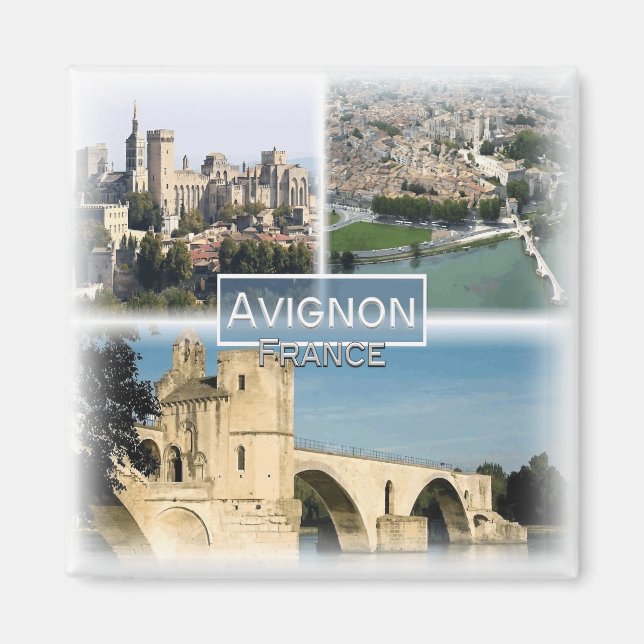 Aimant FR0117 Europe, France, Avignon, Fridge (Devant)