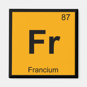Aimant Fr - Chimie du Francium Symbole du tableau périodi