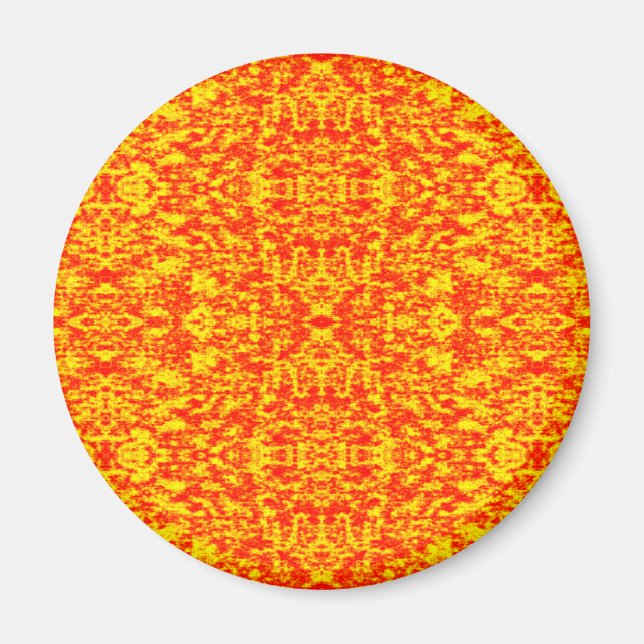 Aimant Fractage Abstrait En Rouge Et Orange (Devant)