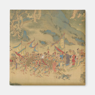 Aimant Fragment de tribut de rouleau Qiu Ying Chine ancie
