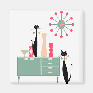 Aimant frais v5 de chat de MCM de rétro ère