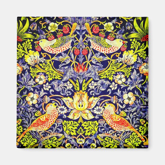 Aimant Fraise Thief Oiseaux William Morris (Devant)