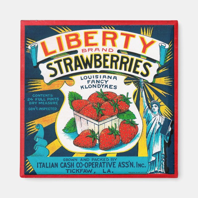 Aimant Framboises Liberty (Devant)