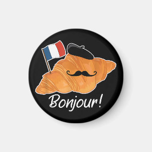 Aimant Français Croissant Lover France Drapeau Francophil
