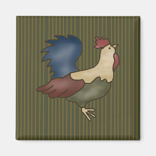 Aimant français de réfrigérateur de vert de coq