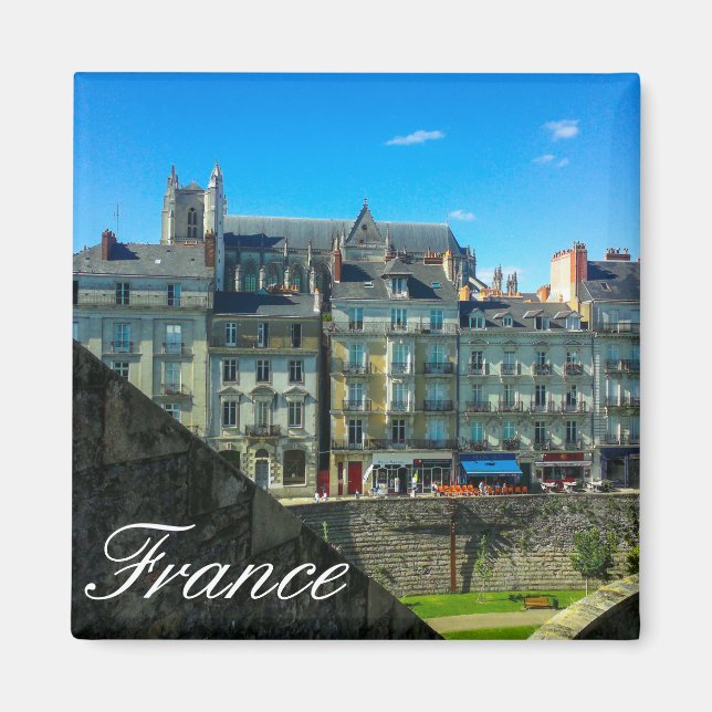 Aimant France Cityscape Street Buildings View (Devant)
