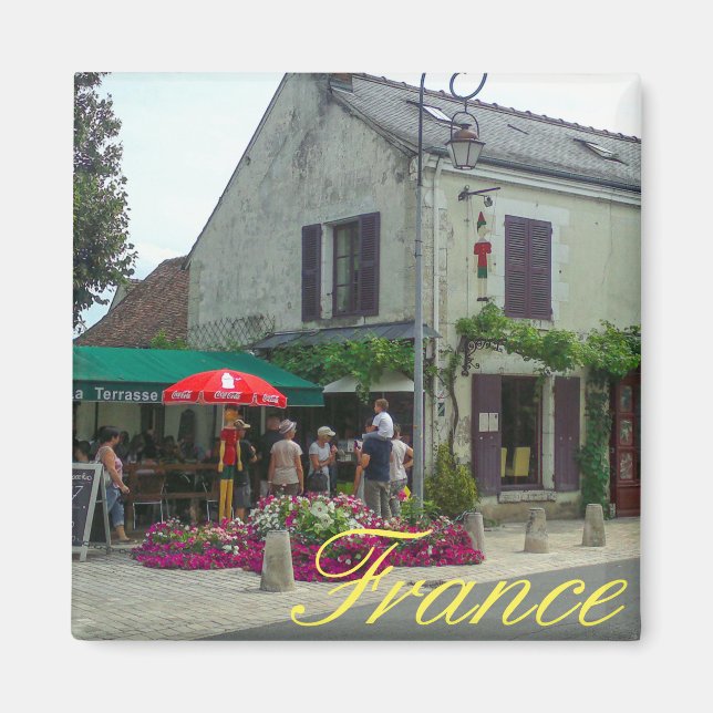 Aimant France Cityscape Street Restaurant Café View (Devant)