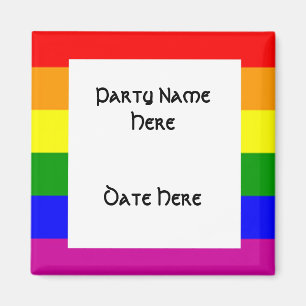Aimant Frappe arc-en-ciel personnalisée Faveurs