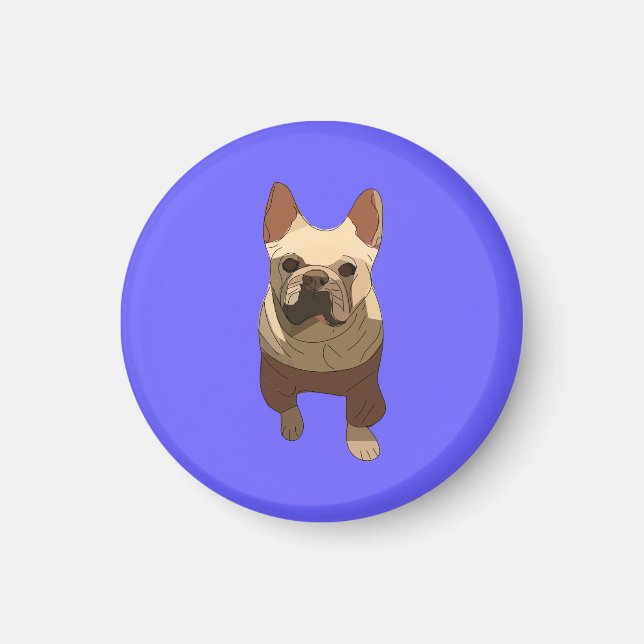 Aimant French Bulldog, Lavender Purple (Devant)