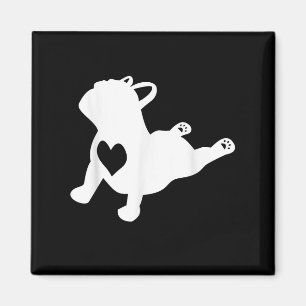 Aimant French Bulldog Yoga Pose Amour Coeur Cadeau