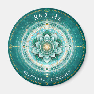 Aimant Fréquence Solfeggio 852 Hz Fleur de Vie