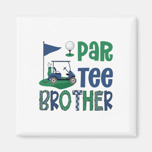 Aimant Frère de fête d'anniversaire de golfeur Famille M