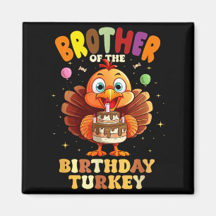 Aimant Frère de la famille de la dinde d'anniversaire 1er