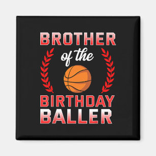 Aimant Frère De L'Anniversaire Garçon Bysketbyll Annivers