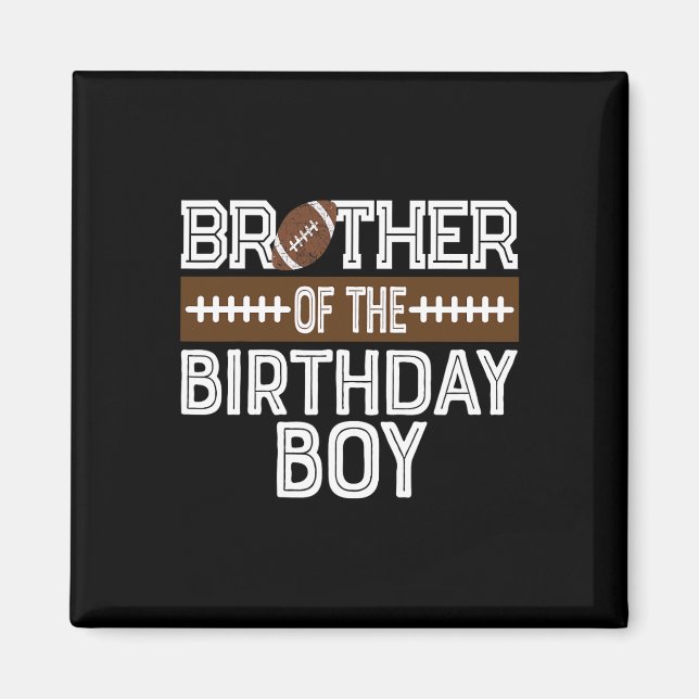 Aimant Frère De L'Anniversaire Garçon Football 1er Annive (Devant)