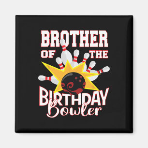 Aimant Frère Du Bowler D'Anniversaire Kid Bowling Party