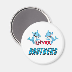 Aimant Frères de la famille requin heureux