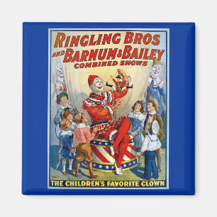 Aimant Frères de Ringling et Barnum et clown de cru de