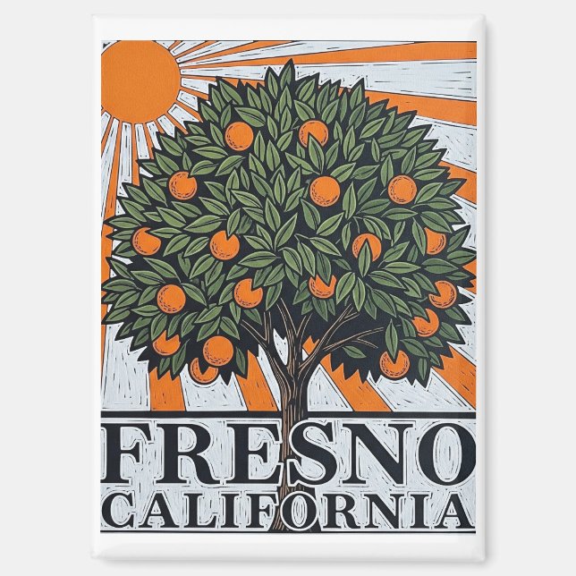 Aimant Fresno California Central Valley (Recto)