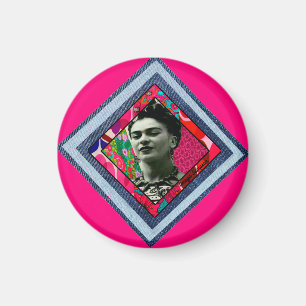 Aimant Frida Kahlo Retro Denim Diamond