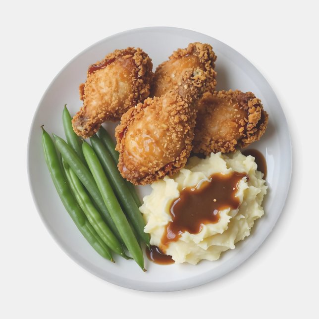 Aimant Fried Chicken, Mashed Potatoes and Green Beans (Devant)